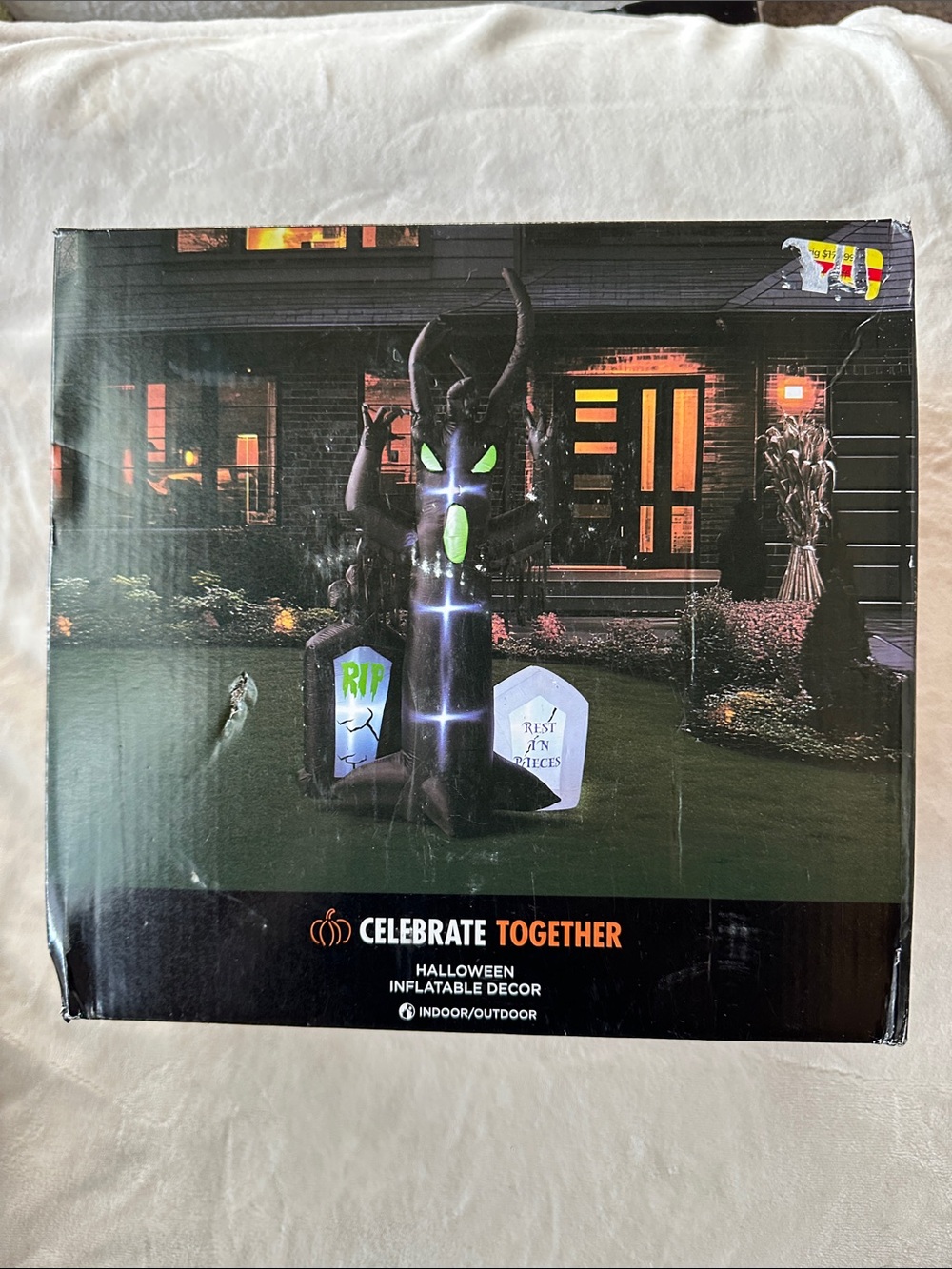 Celebrate Together Black Halloween Inflatable Decor with Green Accents